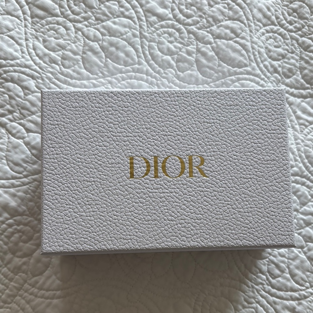 Dior White Textured Box with Gold Lettering